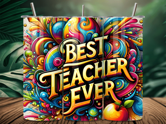 Abstract Best Teacher Ever Tumbler Wrap Review: A Bold Visual for Modern Branding