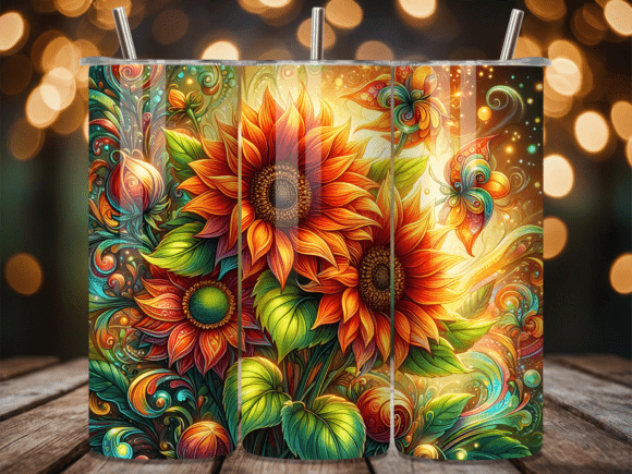 Abstract Floral Sunflower Tumbler Wrap Review for Real Crafting Projects