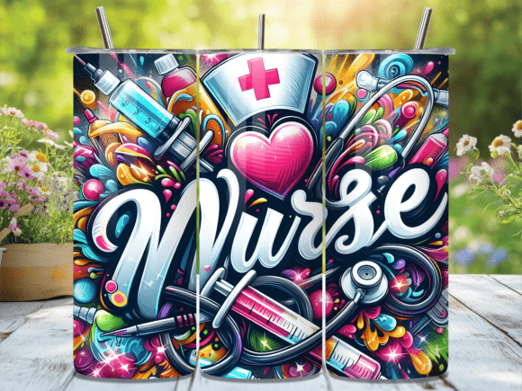 Colorful Nurse Life Heart Tumbler Wrap Review: A Vibrant Design Asset for Creative Projects