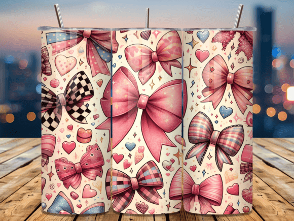Coquette Ribbon Bow Valentine Tumbler Wr