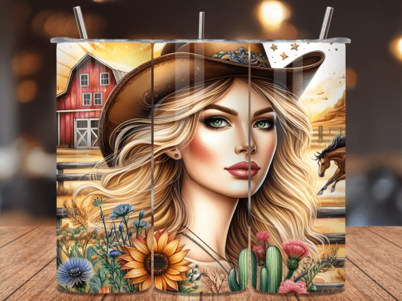 Country Girl Portrait Tumbler Wrap PNG Review: A Versatile Design for Modern Branding