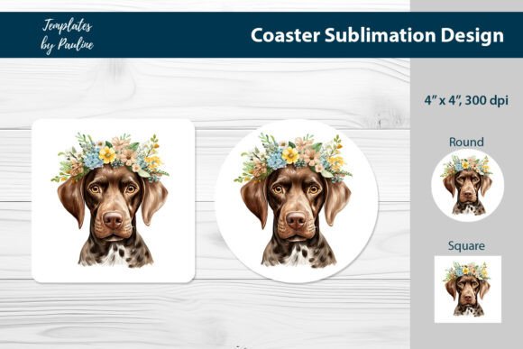 Deutsch Kurzhaar Coaster Sublimation: A Print Template Powerhouse for Content Creators