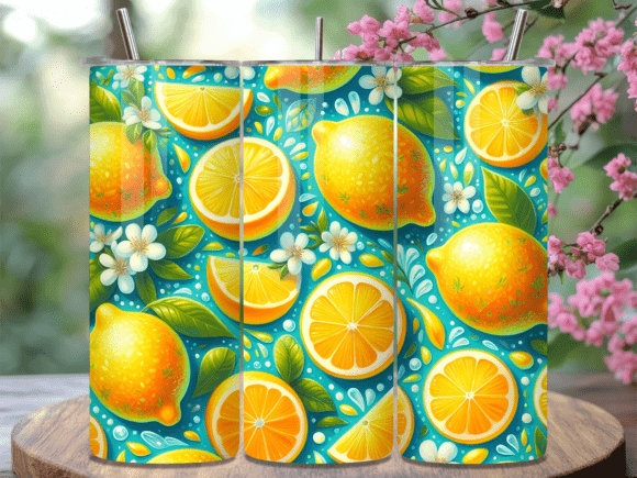 Fresh Summer Lemon Orange Tumbler Wrap Review for Digital Sellers