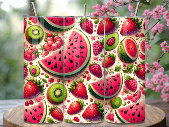 Fruit Summer Watermelon Tumbler Wrap: A Refreshing Design for Crafters