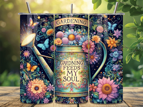Gardening Feeds My Soul Tumbler Wrap: A Design Asset That Elevates Content