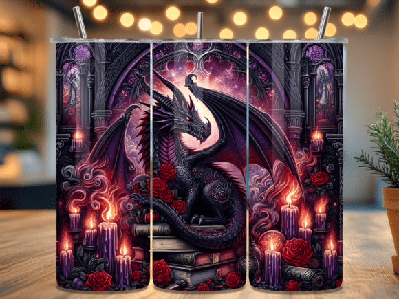 Gothic Purple Rose Dragon Tumbler Wrap Review: A Bold Design for Darkly Elegance