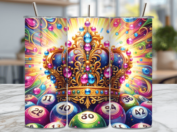 Jeweled Bingo Queen Crown Tumbler Wrap Review