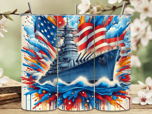 Patriotic Warship Flag Tumbler Wrap Review: A Bold Branding Asset for Local Businesses