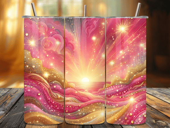 Pink Celestial Dreamy Sun Tumbler Wrap Review for Digital Sellers
