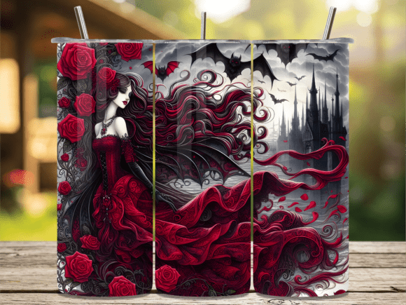 Red Rose Gothic Vampire Tumbler Wrap Review