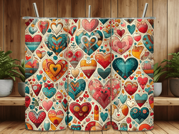 Retro Boho Heart Pattern Tumbler Wrap Review: A Versatile Design Asset for Creative Branding