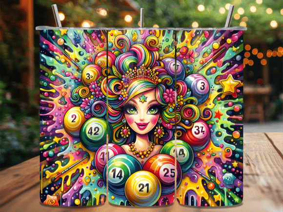 Vibrant Bingo Ball Girl Tumbler Wrap Review for Digital Sellers