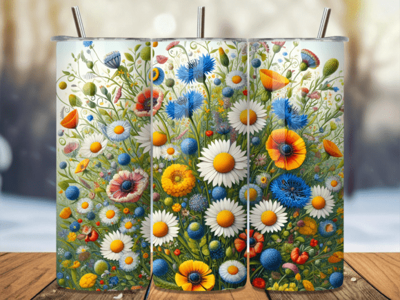 Vibrant Spring Daisy Garden Tumbler Wrap Review for Real Projects