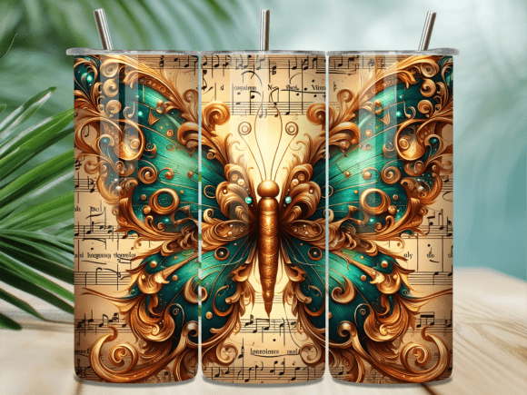 Vintage Teal Butterfly Tumbler Wrap Review for Real Client Projects