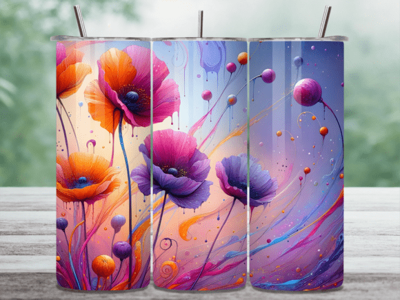 Watercolor Poppy Flower Tumbler Wrap Review for Digital Sellers