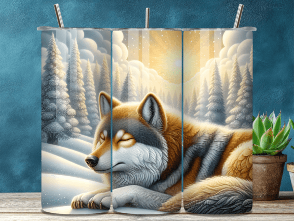 Winter Snow Wolf Forest Tumbler Wrap: A Brand Designer’s Take